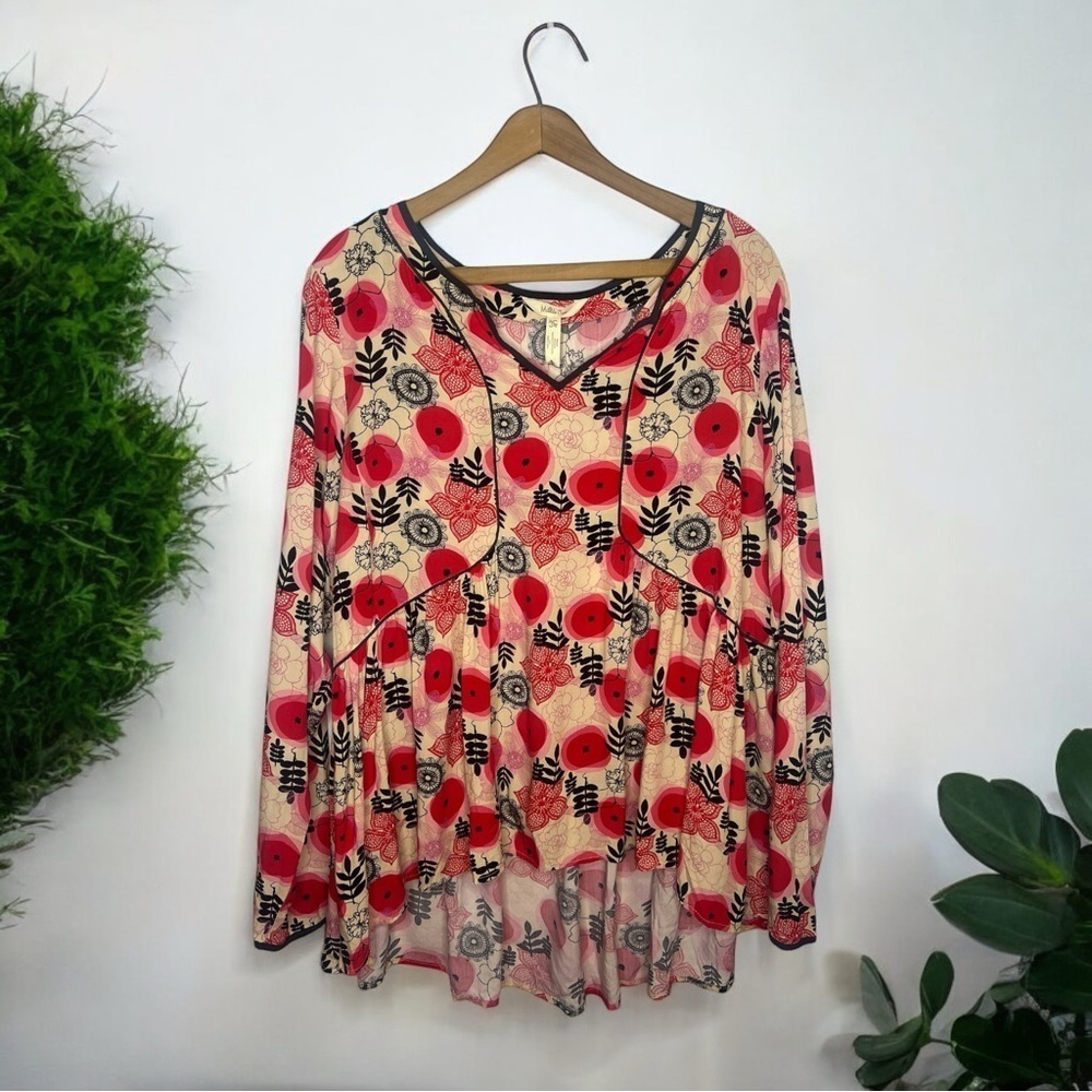 Matilda Jane Floral Boho Peasant Blouse Tunic Top XL